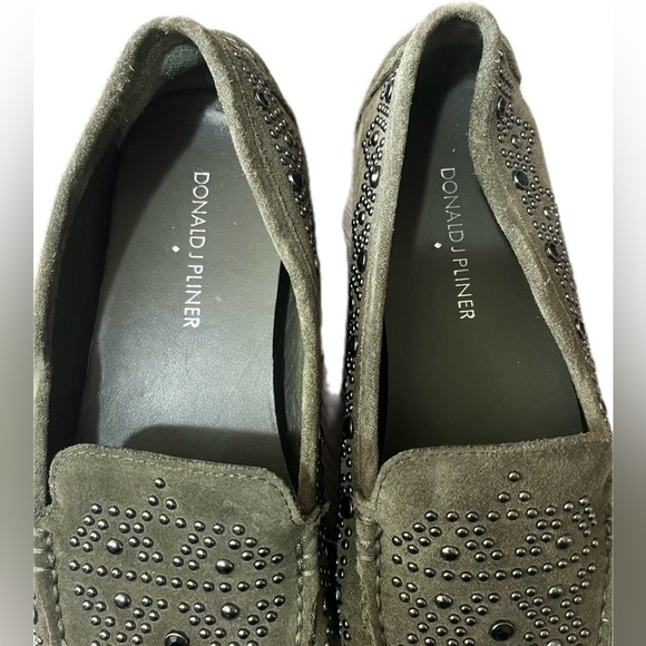 Donald J Pliner Suede Studded Loafers, Women’s Size 7.5M, Olive Green - Picture 7 of 13